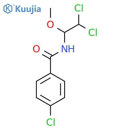 4-chloro-N-(2,2-dichloro-1-methoxyethyl)benzamide structure