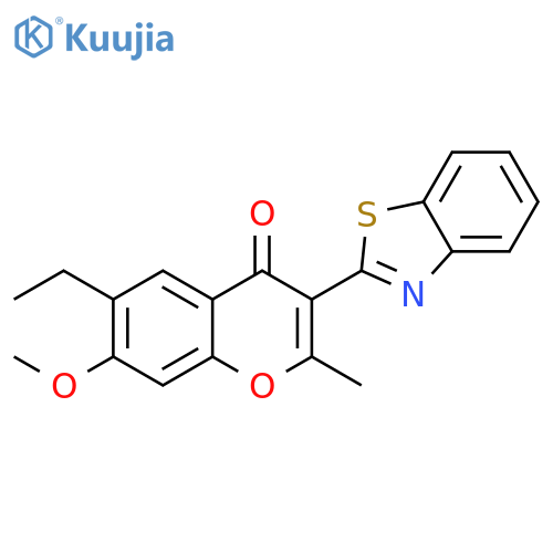 3-(1,3-benzothiazol-2-yl)-6-ethyl-7-methoxy-2-methyl-4H-chromen-4-one structure