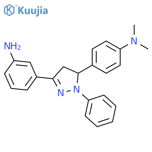 Benzenamine,4-[3-(3-aminophenyl)-4,5-dihydro-1-phenyl-1H-pyrazol-5-yl]-N,N-dimethyl- structure