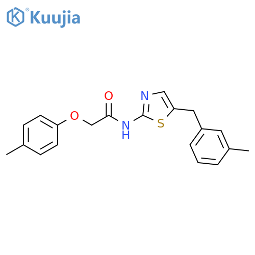 2-(4-methylphenoxy)-N-{5-(3-methylphenyl)methyl-1,3-thiazol-2-yl}acetamide structure
