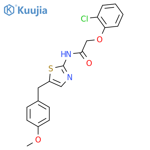 2-(2-chlorophenoxy)-N-{5-(4-methoxyphenyl)methyl-1,3-thiazol-2-yl}acetamide structure