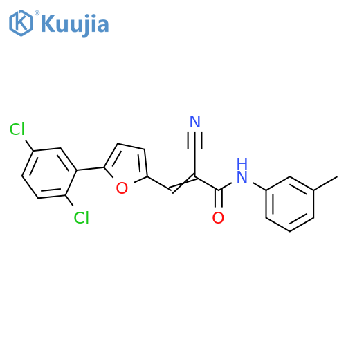 (2E)-2-cyano-3-5-(2,5-dichlorophenyl)furan-2-yl-N-(3-methylphenyl)prop-2-enamide structure