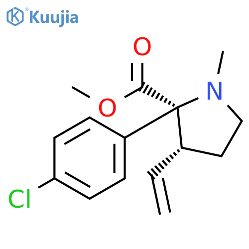 D-Proline, 2-(4-chlorophenyl)-3-ethenyl-1-methyl-, methyl ester, (3R)-rel- structure