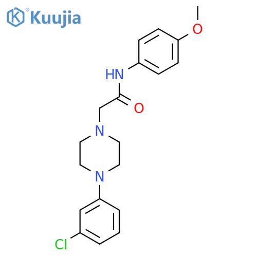 2-[4-(3-chlorophenyl)piperazin-1-yl]-N-(4-methoxyphenyl)acetamide structure
