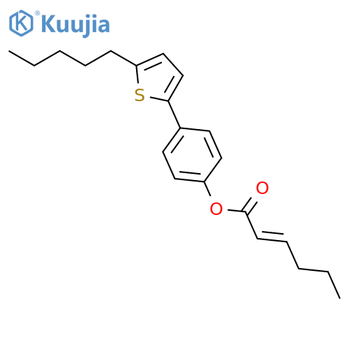 2-Hexenoic acid, 4-(5-pentyl-2-thienyl)phenyl ester, (2E)- structure