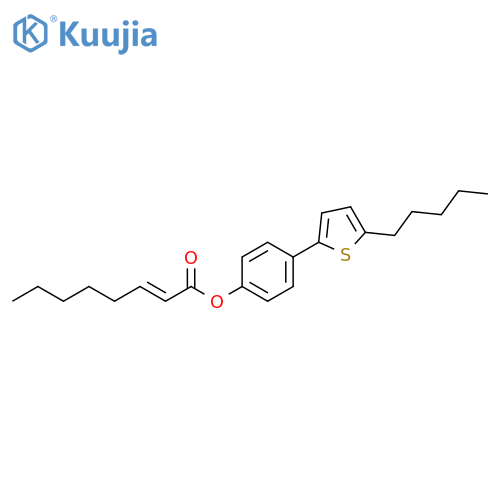 2-Octenoic acid, 4-(5-pentyl-2-thienyl)phenyl ester, (2E)- structure