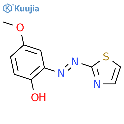 Phenol,4-methoxy-2-[2-(2-thiazolyl)diazenyl]- structure