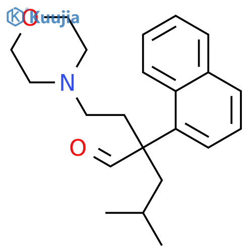 4-Morpholinebutanal, a-(2-methylpropyl)-a-1-naphthalenyl- structure