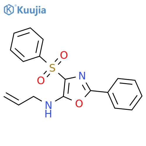 5-Oxazolamine, 2-phenyl-4-(phenylsulfonyl)-N-2-propenyl- structure