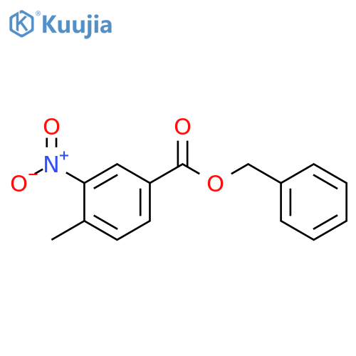 Benzoic acid, 4-methyl-3-nitro-, phenylmethyl ester structure