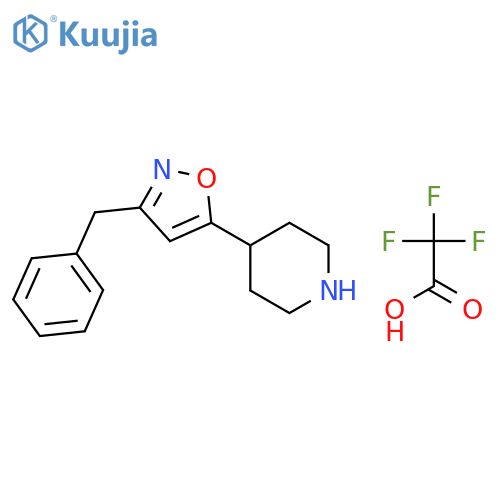 3-Benzyl-5-(piperidin-4-yl)isoxazole 2,2,2-trifluoroacetate structure