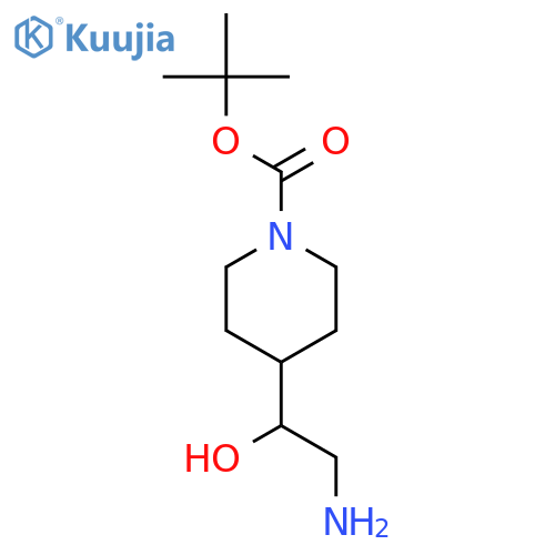 tert-Butyl 4-(2-amino-1-hydroxyethyl)piperidine-1-carboxylate structure