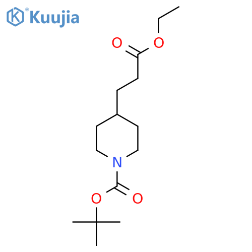 Ethyl 3-(N-BOC-piperidin-4-yl)propioate structure