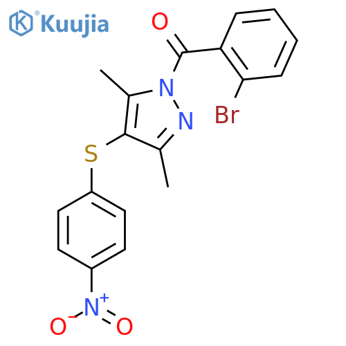 1-(2-bromobenzoyl)-3,5-dimethyl-4-[(4-nitrophenyl)sulfanyl]-1H-pyrazole structure