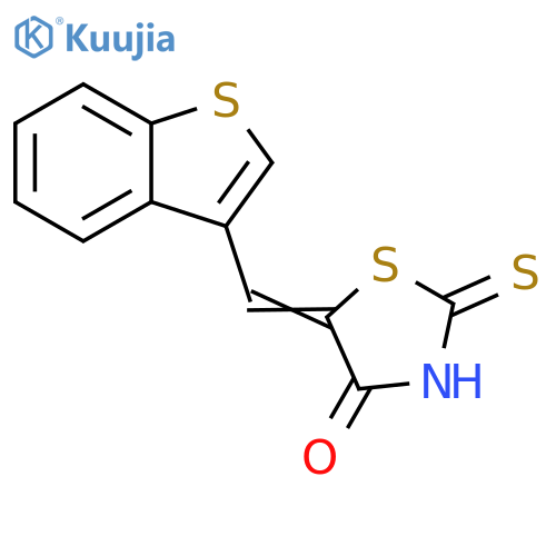 5-(1-Benzothiophen-3-yl)methylidene-2-sulfanylidene-1,3-thiazolidin-4-one structure