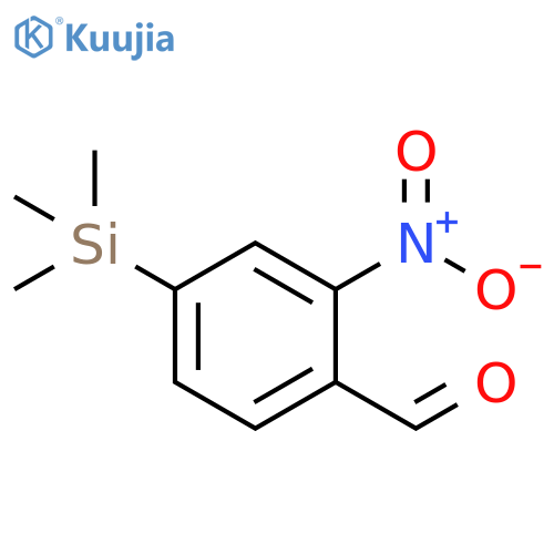 Benzaldehyde, 2-nitro-4-(trimethylsilyl)- structure