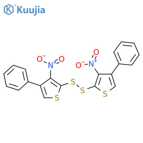 Thiophene,2,2'-dithiobis[3-nitro-4-phenyl- (8CI) structure