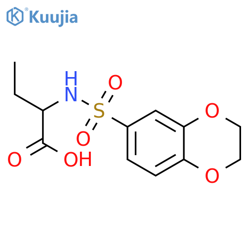 2-(2,3-Dihydro-benzo[1,4]dioxine-6-sulfonylamino)-butyric acid structure