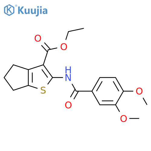 ethyl 2-(3,4-dimethoxybenzamido)-4H,5H,6H-cyclopentabthiophene-3-carboxylate structure