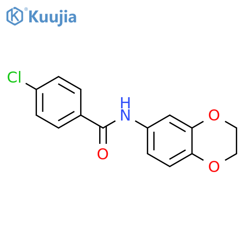 4-Chloro-N-(2,3-dihydro-benzo[1,4]dioxin-6-yl)-benzamide structure
