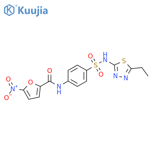 N-{4-(5-ethyl-1,3,4-thiadiazol-2-yl)sulfamoylphenyl}-5-nitrofuran-2-carboxamide structure