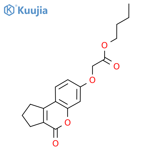 butyl 2-({4-oxo-1H,2H,3H,4H-cyclopentacchromen-7-yl}oxy)acetate structure
