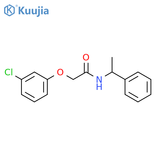 2-(3-Chlorophenoxy)-N-(1-phenylethyl)acetamide structure