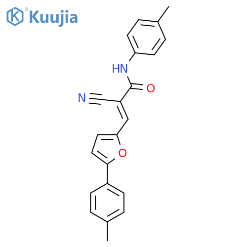 (2E)-2-cyano-N-(4-methylphenyl)-3-5-(4-methylphenyl)furan-2-ylprop-2-enamide structure
