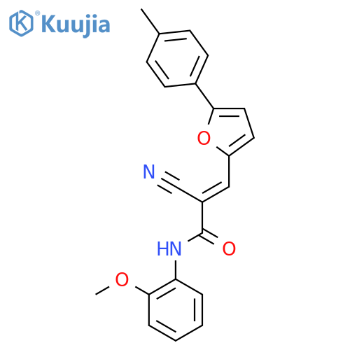 (2E)-2-cyano-N-(2-methoxyphenyl)-3-5-(4-methylphenyl)furan-2-ylprop-2-enamide structure
