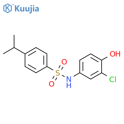 N-(3-chloro-4-hydroxyphenyl)-4-(propan-2-yl)benzene-1-sulfonamide structure