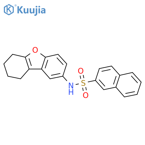 N-{8-oxatricyclo7.4.0.0^{2,7}trideca-1(9),2(7),3,5-tetraen-4-yl}naphthalene-2-sulfonamide structure