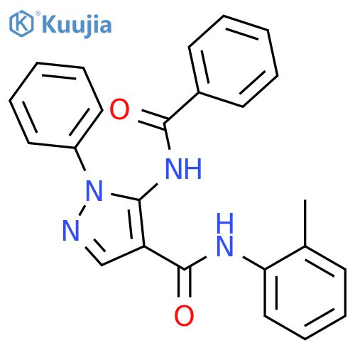 5-(benzoylamino)-N-(2-methylphenyl)-1-phenyl-1H-pyrazole-4-carboxamide structure