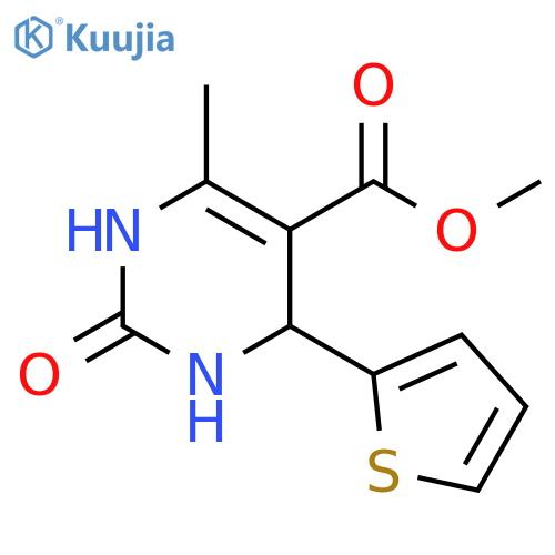 methyl 6-methyl-2-oxo-4-(thiophen-2-yl)-1,2,3,4-tetrahydropyrimidine-5-carboxylate structure