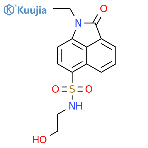2-ethyl-N-(2-hydroxyethyl)-3-oxo-2-azatricyclo6.3.1.0^{4,12}dodeca-1(11),4,6,8(12),9-pentaene-9-sulfonamide structure