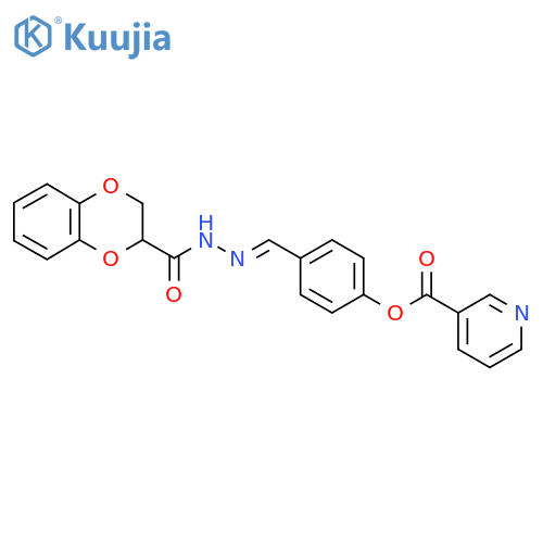 4-(1E)-{(2,3-dihydro-1,4-benzodioxin-2-yl)formamidoimino}methylphenyl pyridine-3-carboxylate structure