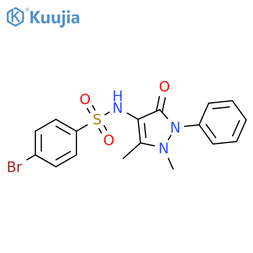 4-bromo-N-(1,5-dimethyl-3-oxo-2-phenyl-2,3-dihydro-1H-pyrazol-4-yl)benzene-1-sulfonamide structure