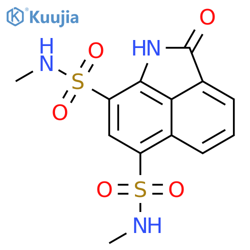 N9,N11-dimethyl-3-oxo-2-azatricyclo6.3.1.0^{4,12}dodeca-1(12),4,6,8,10-pentaene-9,11-disulfonamide structure