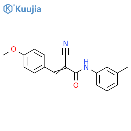 (E)-2-cyano-3-(4-methoxyphenyl)-N-(3-methylphenyl)prop-2-enamide structure