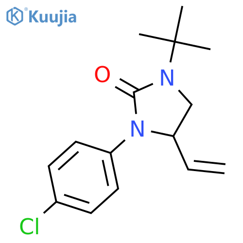2-Imidazolidinone, 3-(4-chlorophenyl)-1-(1,1-dimethylethyl)-4-ethenyl- structure