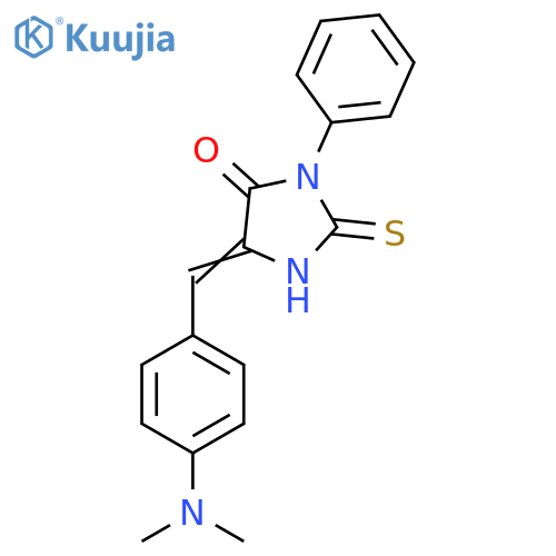 (5E)-5-4-(Dimethylamino)benzylidene-2-mercapto-3-phenyl-3,5-dihydro-4H-imidazol-4-one structure