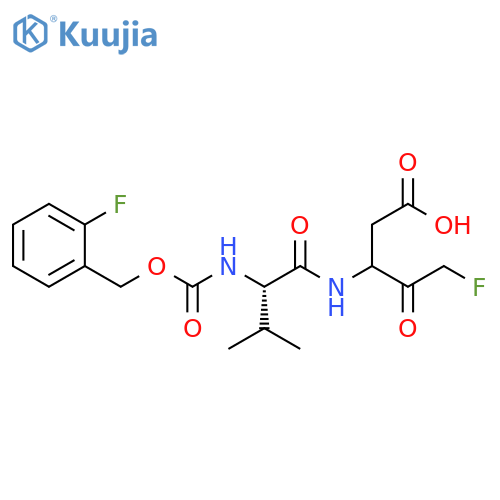 Pentanoic acid,5-fluoro-3-[[(2S)-2-[[[(2-fluorophenyl)methoxy]carbonyl]amino]-3-methyl-1-oxobutyl]amino]-4-oxo- structure