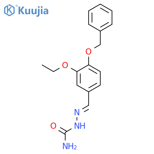 ({4-(benzyloxy)-3-ethoxyphenylmethylidene}amino)urea structure