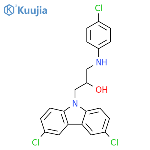 1-(4-chlorophenyl)amino-3-(3,6-dichloro-9H-carbazol-9-yl)propan-2-ol structure