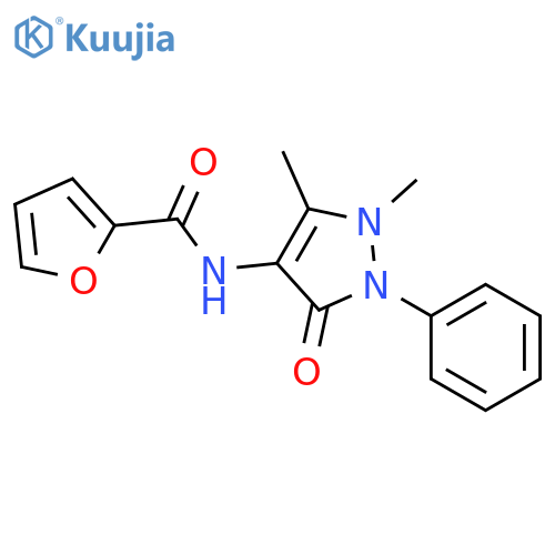 2-Furancarboxamide,N-(2,3-dihydro-1,5-dimethyl-3-oxo-2-phenyl-1H-pyrazol-4-yl)- structure