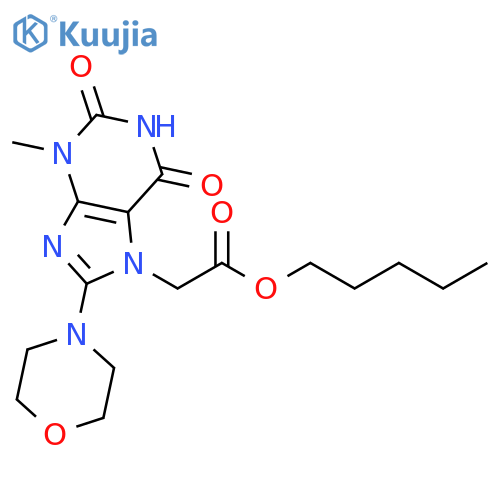 pentyl 2-3-methyl-8-(morpholin-4-yl)-2,6-dioxo-2,3,6,7-tetrahydro-1H-purin-7-ylacetate structure