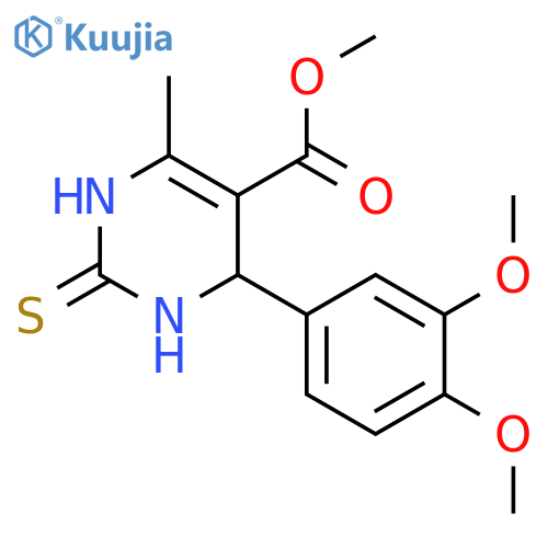 <br>methyl 2-(3,4-dimethoxyphenyl)-6-methyl-4-thioxo-2H,3H,5H-3,5-diazinecarbox ylate structure
