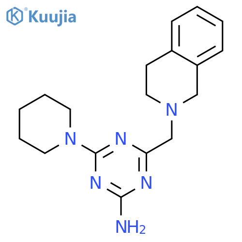 1,3,5-Triazin-2-amine,4-[(3,4-dihydro-2(1H)-isoquinolinyl)methyl]-6-(1-piperidinyl)- structure