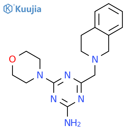 1,3,5-Triazin-2-amine,4-[(3,4-dihydro-2(1H)-isoquinolinyl)methyl]-6-(4-morpholinyl)- structure