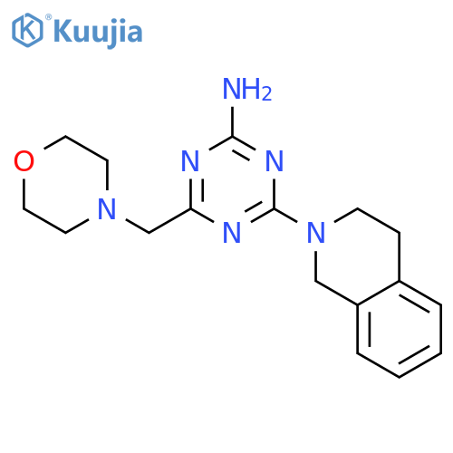 1,3,5-Triazin-2-amine,4-(3,4-dihydro-2(1H)-isoquinolinyl)-6-(4-morpholinylmethyl)- structure