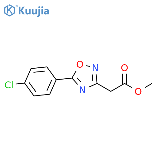 ethyl 2-(5-(4-chlorophenyl)-1,2,4-oxadiazol-3-yl)acetate structure